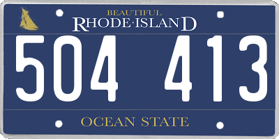 RI license plate 504413