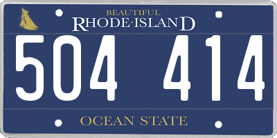 RI license plate 504414