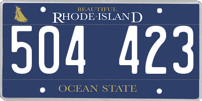 RI license plate 504423