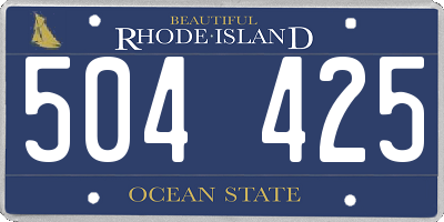 RI license plate 504425