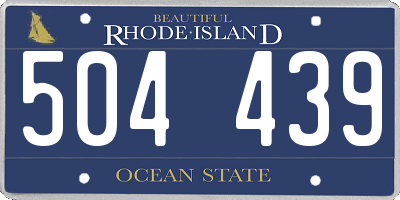 RI license plate 504439
