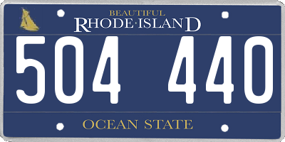 RI license plate 504440
