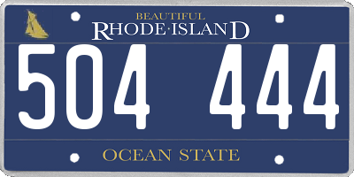 RI license plate 504444