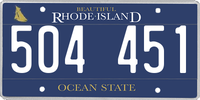RI license plate 504451