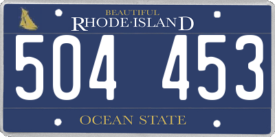 RI license plate 504453