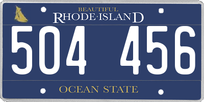 RI license plate 504456
