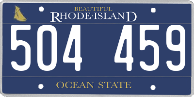 RI license plate 504459