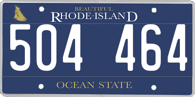 RI license plate 504464