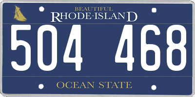 RI license plate 504468