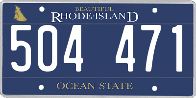 RI license plate 504471