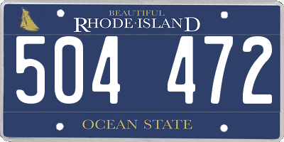 RI license plate 504472