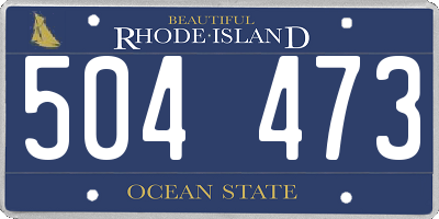 RI license plate 504473