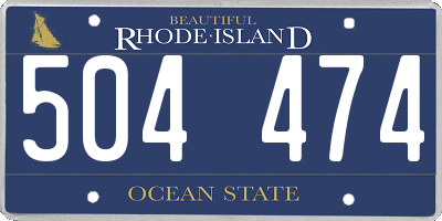 RI license plate 504474