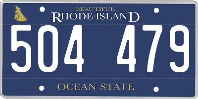 RI license plate 504479