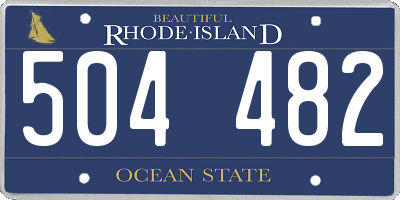 RI license plate 504482