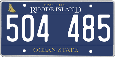 RI license plate 504485