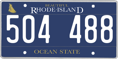 RI license plate 504488