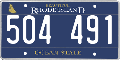 RI license plate 504491