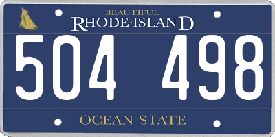 RI license plate 504498
