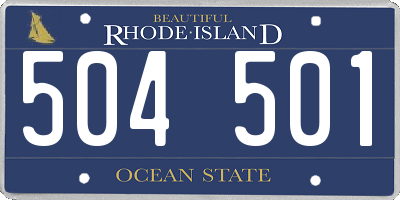 RI license plate 504501