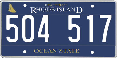 RI license plate 504517