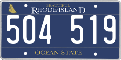 RI license plate 504519