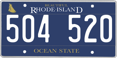 RI license plate 504520