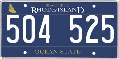 RI license plate 504525