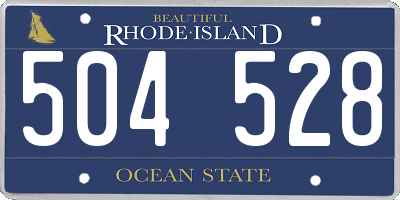 RI license plate 504528