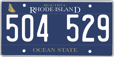 RI license plate 504529
