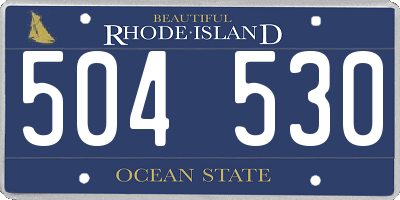 RI license plate 504530