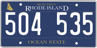 RI license plate 504535