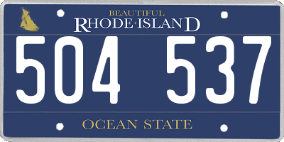 RI license plate 504537