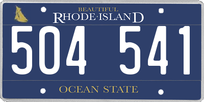 RI license plate 504541