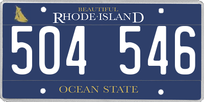 RI license plate 504546
