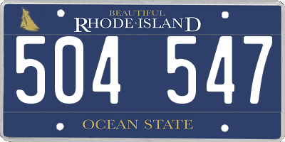 RI license plate 504547