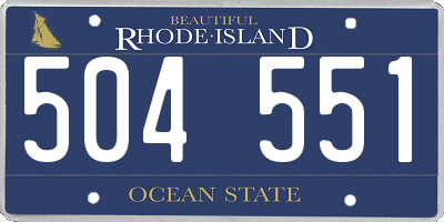 RI license plate 504551
