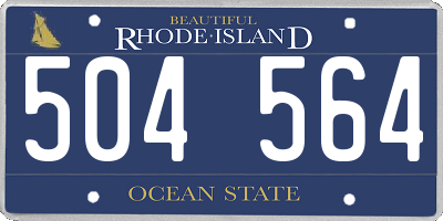 RI license plate 504564