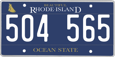 RI license plate 504565
