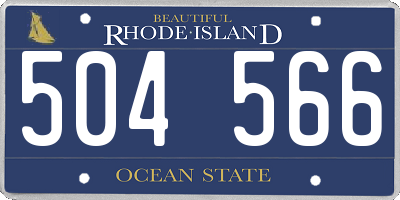 RI license plate 504566