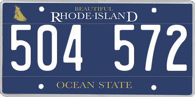 RI license plate 504572