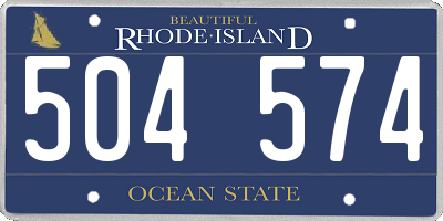 RI license plate 504574