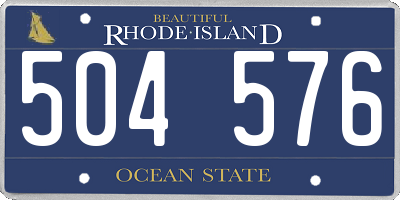 RI license plate 504576