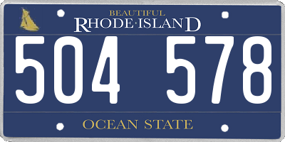 RI license plate 504578