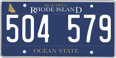 RI license plate 504579