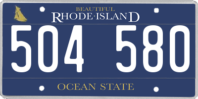 RI license plate 504580