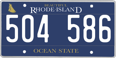 RI license plate 504586
