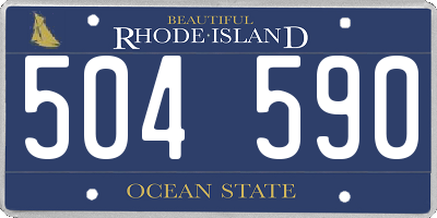 RI license plate 504590