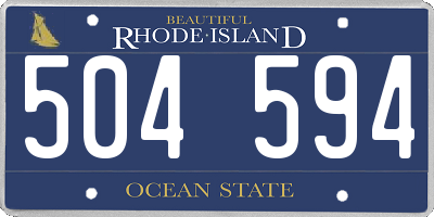 RI license plate 504594