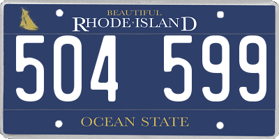 RI license plate 504599